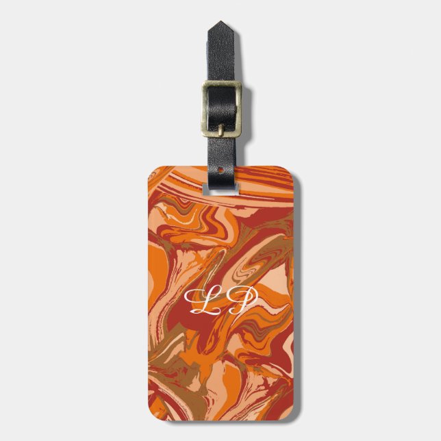 Étiquette À Bagage Gâteau orange personnalisé (Devant Vertical)