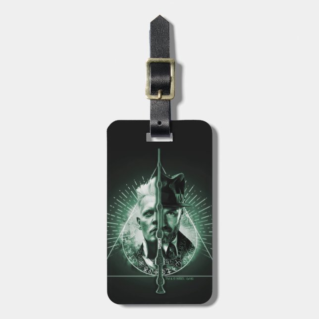 Étiquette À Bagage GELLERT GRINDELWALD™ contre Dumbledore (Devant Vertical)