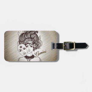 Étiquette À Bagage Gemini Masqué Lady Zodiac