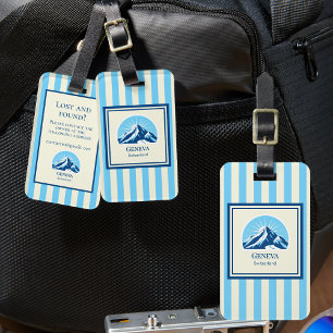 Étiquette À Bagage Genève Suisse Schweiz montagne Étiquette de bagage