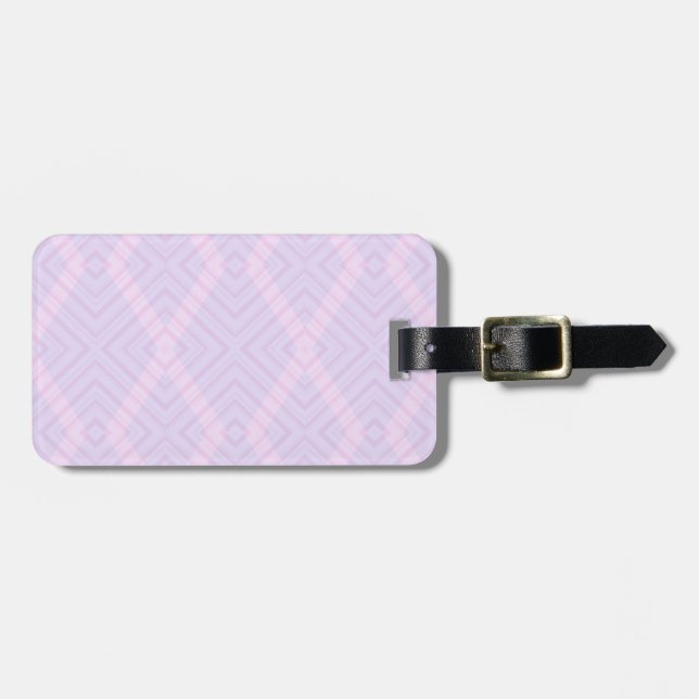 Étiquette À Bagage Géométrie rose et magenta (Devant horizontal)
