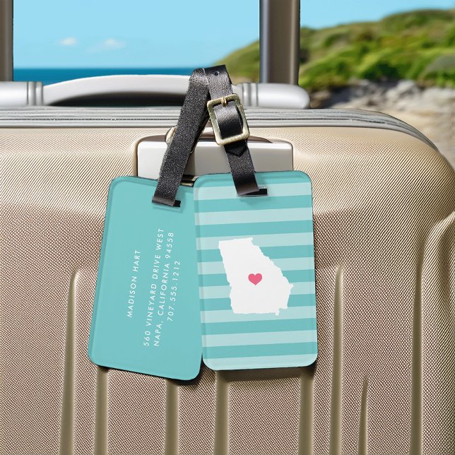 Étiquette À Bagage Georgia Heart | État d'origine (Créateur téléchargé)