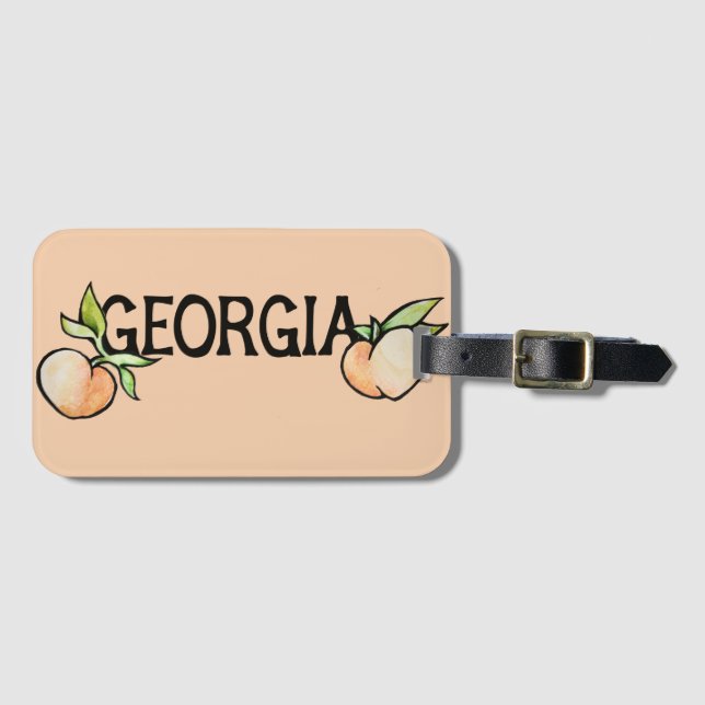 Étiquette À Bagage Georgia Peach (Devant Horizontal)