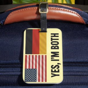 Étiquette À Bagage Germano-Américain Oui Je Suis Les Deux - Citoyen A