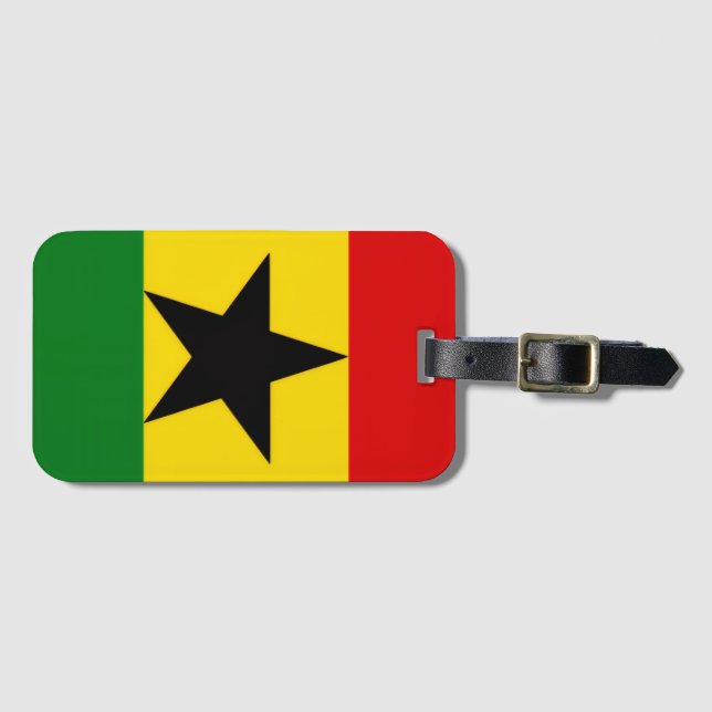 Étiquette À Bagage Ghana Flag (Devant Horizontal)