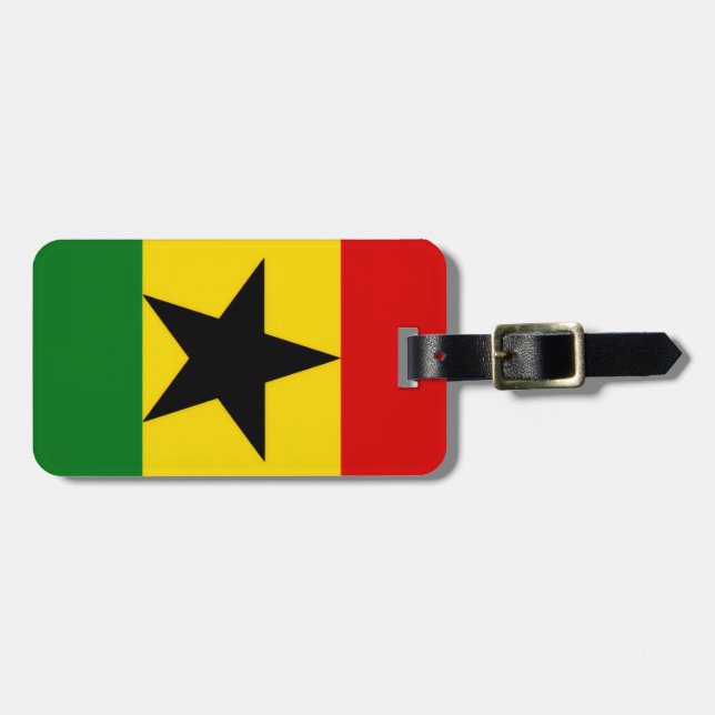Étiquette À Bagage Ghana Flag (Devant horizontal)