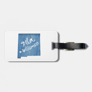 Étiquette À Bagage Gila Wilderness Nouveau-Mexique Grain de bois