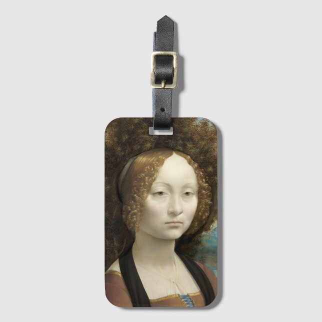 Étiquette À Bagage Ginevra de' Benci Leonardo da Vinci (Devant Vertical)