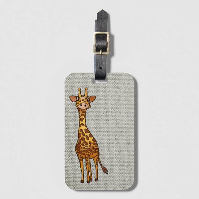 Étiquette À Bagage girafe porte-bagages (Devant Vertical)