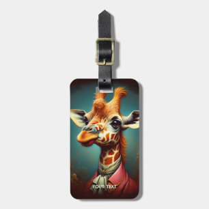 Étiquette À Bagage Giraffe Art Déco Imaginaire