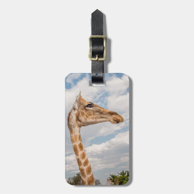 Étiquette À Bagage Giraffe haut fermer (Devant Vertical)