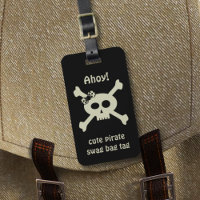 Girl Pirate Skull and Crossbones Cute Kids Black