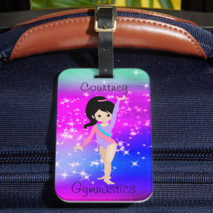 Étiquette À Bagage Girls Gymnastique Sparkle Gymnaste en Léotard