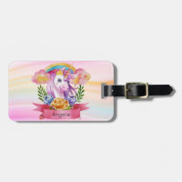 Girls mignonne violet licorne arc-en-ciel Nom pers