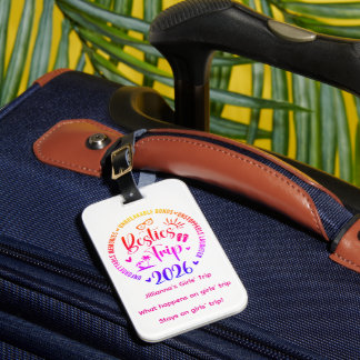 Étiquette À Bagage Girls' Trip Luggage Tag! customizable 