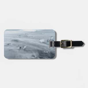 Étiquette À Bagage Glace et eau sur une plage, Islande