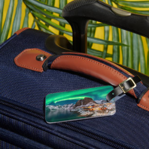 Étiquette À Bagage Glace et neige Northern Lights, Norvège