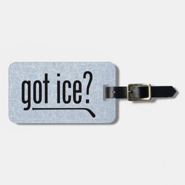 Étiquette À Bagage glace obtenue ? (hockey) (Devant horizontal)