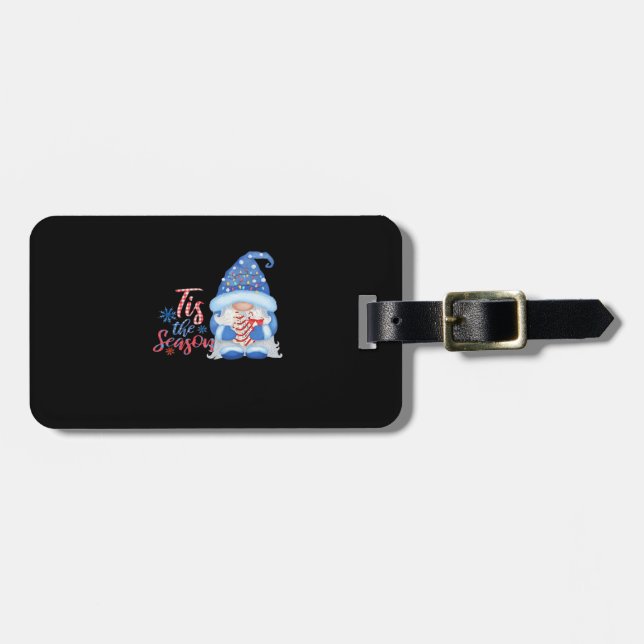 Étiquette À Bagage Gnome C'est La Saison  (Devant horizontal)