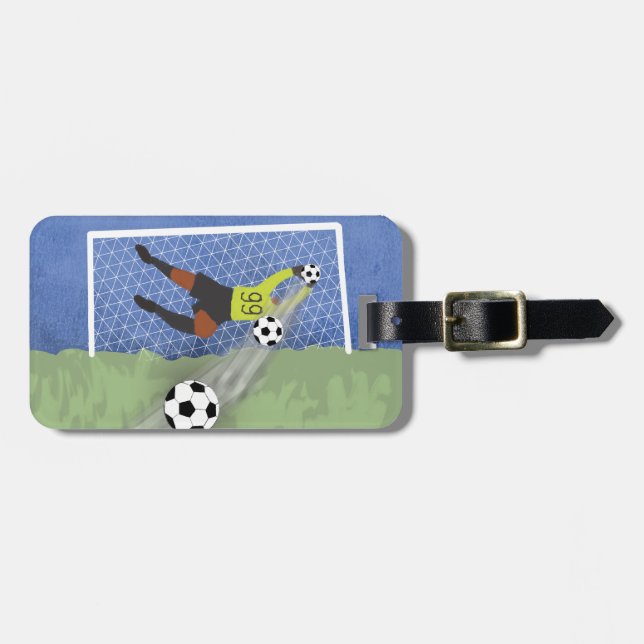 Étiquette À Bagage Goalkeeper Soccer Dessin Gym Sac (Devant horizontal)