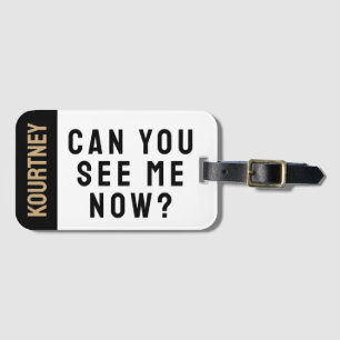 Étiquette À Bagage Gold Simple Nom personnalisé Modern Bold Funny