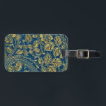 Étiquette À Bagage Golden Blue Elegance<br><div class="desc">Travel in style with this durable,  customizable luggage tag,  featuring high-quality materials,  a secure strap,  and a personalized design to make your suitcase easy to spot.</div>