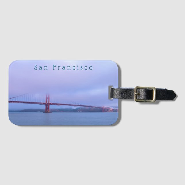 Étiquette À Bagage Golden Gate Bridge in Fog at Morning (Devant Horizontal)