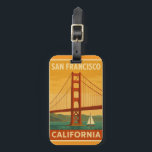 Étiquette À Bagage Golden Gate Bridge Retro – San Francisco Luggage T<br><div class="desc">Bring the spirit of California’s most iconic city on your travels with this vintage-inspired San Francisco luggage tag Featuring the legendary Golden Gate Bridge in a bold mid-century color palette, this artwork captures the freedom and wanderlust of the open road. Perfect for travelers, design lovers, or anyone who’s left their...</div>
