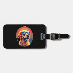 Étiquette À Bagage Golden Retriever pour enfants garçons filles lunet