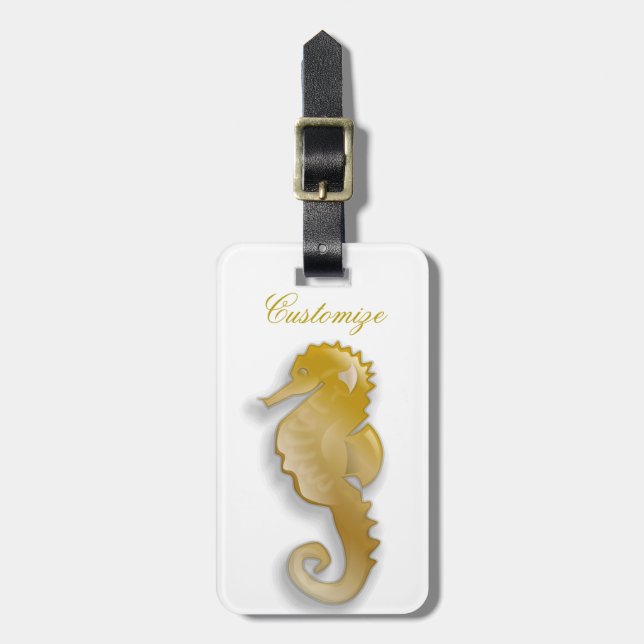 Étiquette À Bagage Golden Seahorse Thunder_Cove (Devant Vertical)