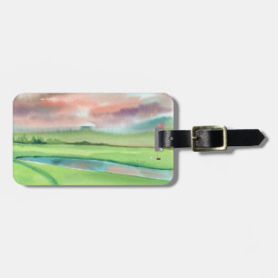Étiquette À Bagage Golf aquarelle