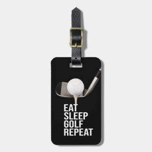 Étiquette À Bagage Golf Manger Sleep Golf Repeat