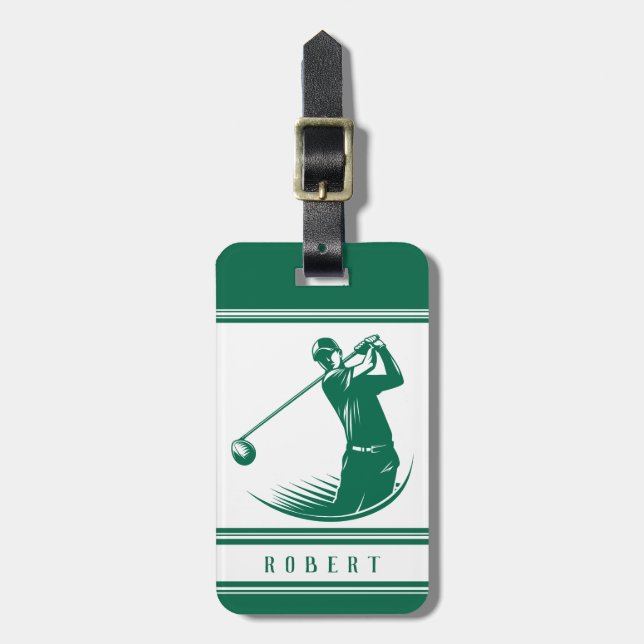 Étiquette À Bagage Golf personnalisé  (Devant Vertical)