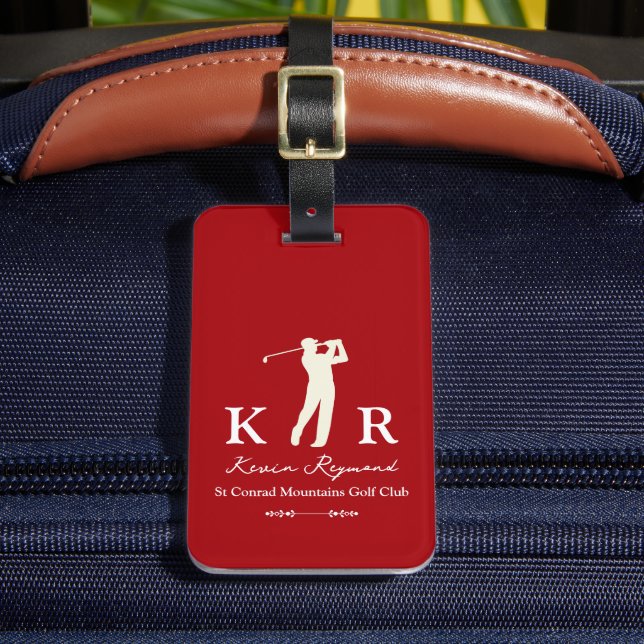 Étiquette À Bagage Golf Player Classic Red Golfers (Insitu Rectoal 2)