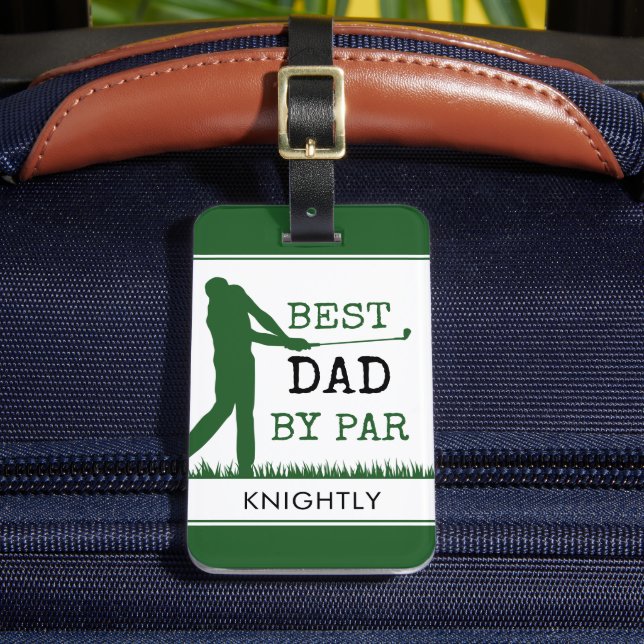 Étiquette À Bagage Golfer BEST DAD BY PAR PAR Personnalisé (Insitu Rectoal 2)