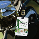 Étiquette À Bagage Golfer BEST GRANDPA PAR PAR PAR 3 Photo personnali<br><div class="desc">Créez une étiquette de bagage photo personnalisée unique ou une étiquette d'identification de sac de golf pour le grand-père golfeur avec 3 photos de ses petits-enfants et le drôle de golf en disant titre BEST GRANDPA BY PAR et personnalisé avec son nom ou monogramme. Fait un grand-père mémorable et significatif...</div>