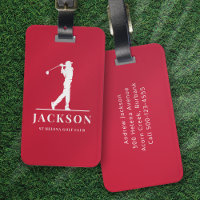 Golfeur de Monogramme Personnalisé Rouge