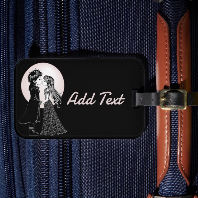 Étiquette À Bagage Gothique Emo Enfants Kiss Valentine's Day (Insitu Rectoal 4)