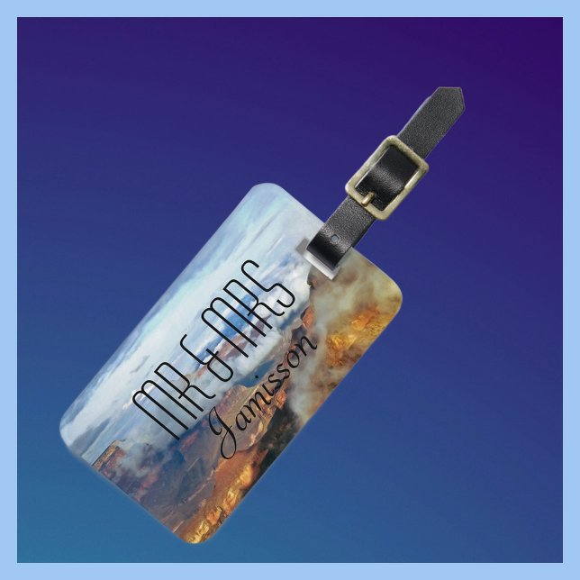 Étiquette À Bagage Grand Canyon Nuages Personnalisés M. et Mme Custom (Créateur téléchargé)