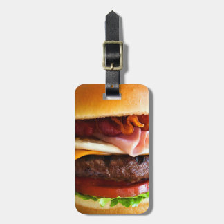 Étiquette À Bagage Grand hamburger drôle