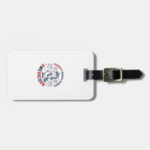 Étiquette À Bagage Grand-mère design de chemise licorne patriotique a