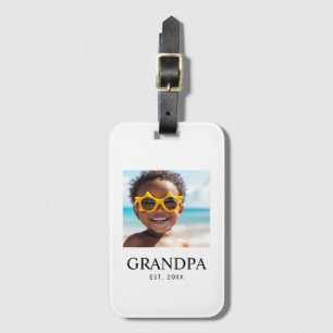 Étiquette À Bagage Grand-père a établi une photo moderne