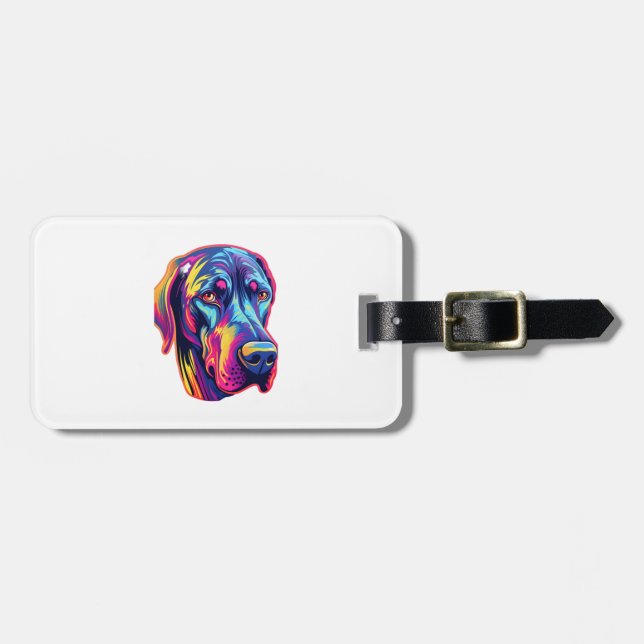 Étiquette À Bagage Grande conception Dane Neon (Devant horizontal)