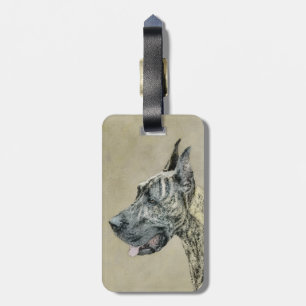 Étiquette À Bagage Grande Danse (Brindle) Peinture - Art Chien origin