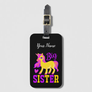 Étiquette À Bagage Grande soeur licorne magique