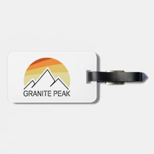 Étiquette À Bagage Granite Peak Montana Rétro