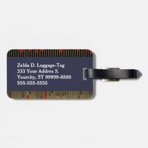 Étiquette À Bagage Graphique à barres vintage