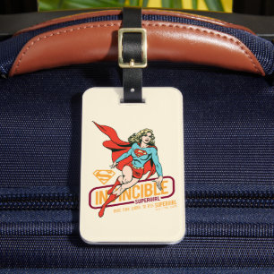 Étiquette À Bagage Graphique rétro-invincible Supergirl