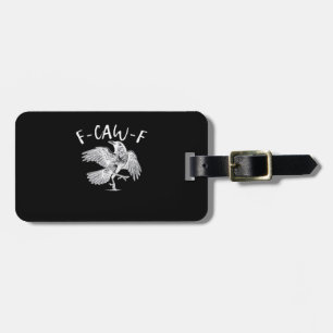 Étiquette À Bagage Graphique vintage F-Caw-F Raven