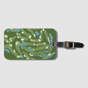 Étiquette À Bagage Graphisme de parcours de golf amusant sur une étiq